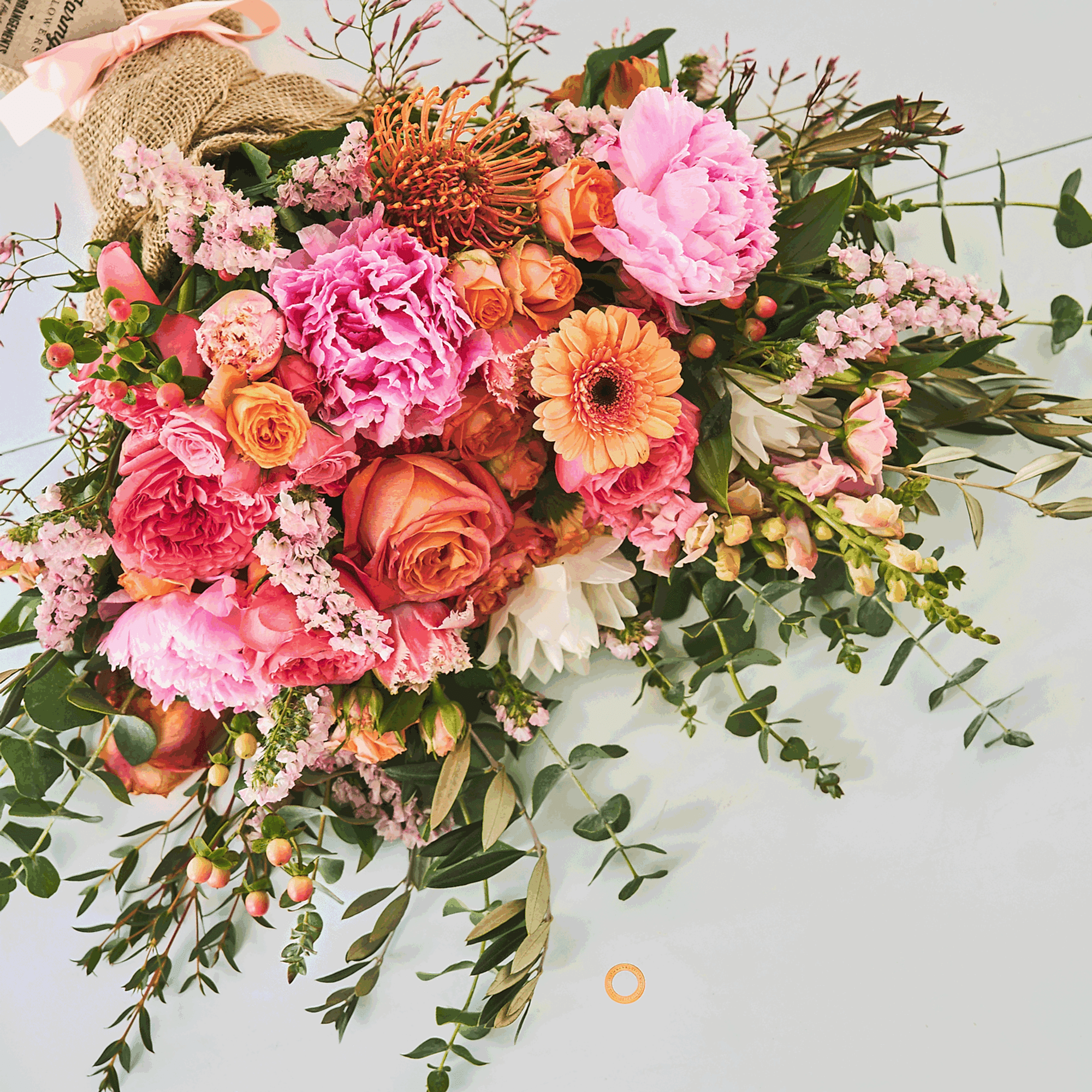 Burlap Wrapped Bouquets